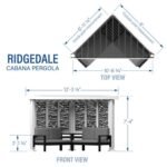 Backyard Discovery Ridgedale Cedar Pergola with Built-In Conversation Seating