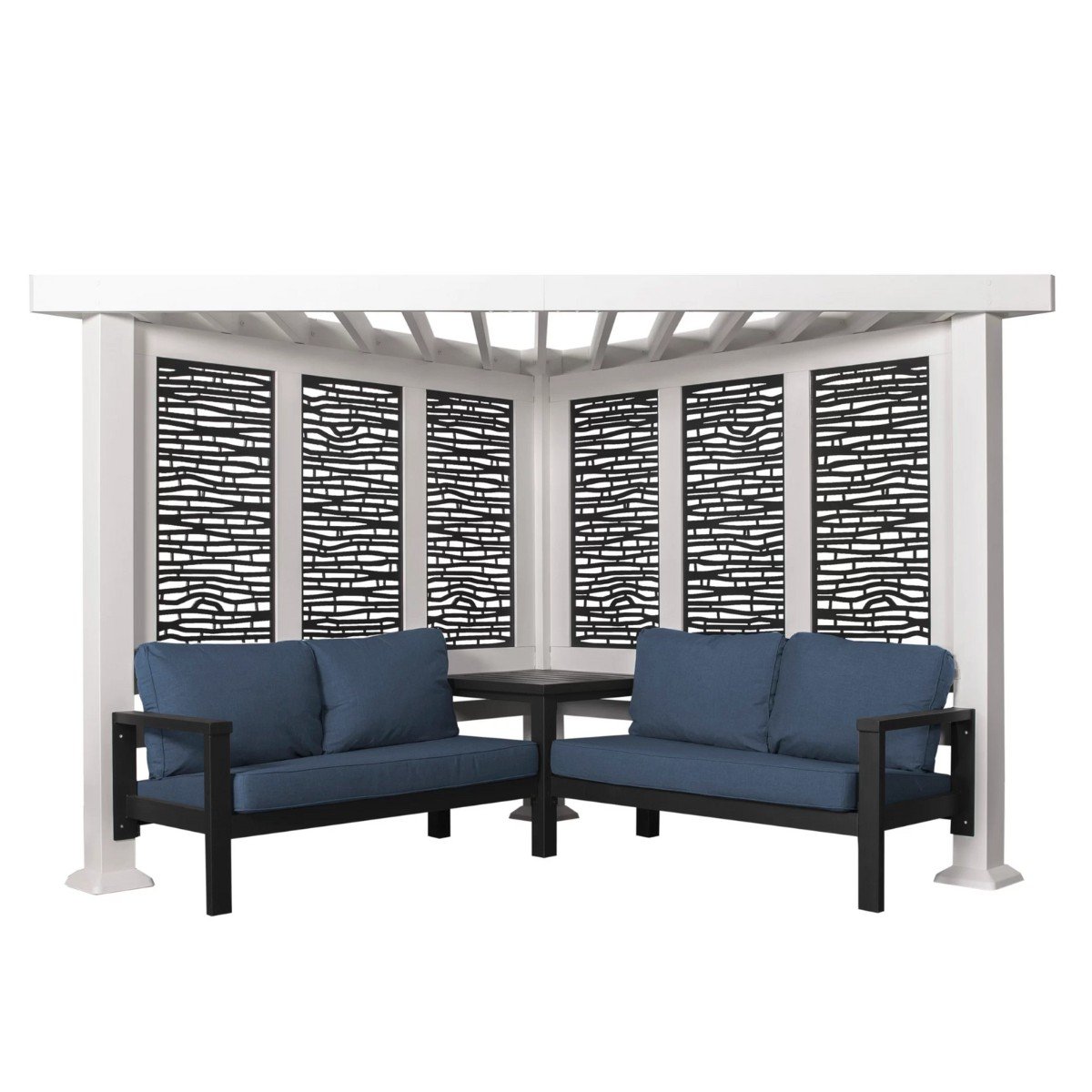 Backyard Discovery Ridgedale Cedar Pergola with Built-In Conversation Seating Backyard Discovery Ridgedale Cedar Pergola with Built-In Conversation Seating